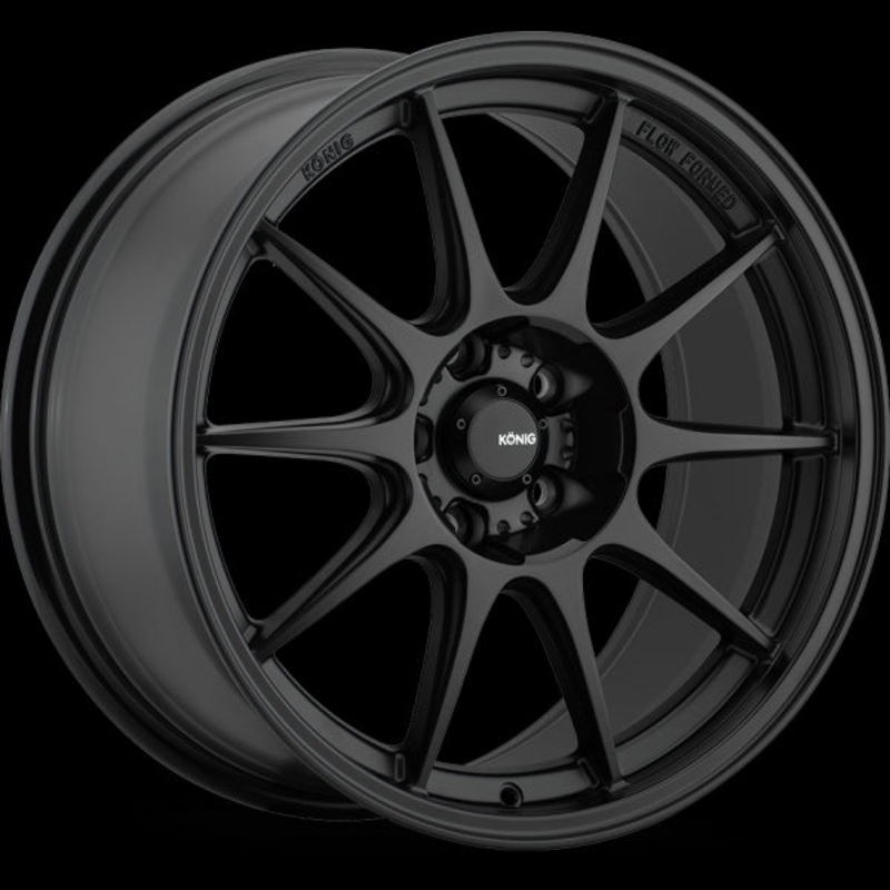 KONIG DEKAGRAM SEMI-MATTE BLACK WHEELS | 16X8 | 4X108 | OFFSET: 40MM | CB: 73.1MM